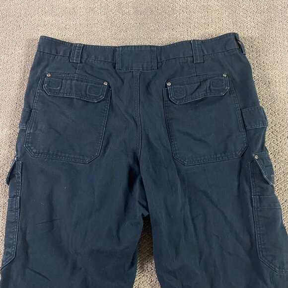 Duluth Trading Co. Cargo Pants Men's 46 x 30 Cotton Blue Utility - Picture 4 of 10